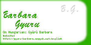 barbara gyuru business card