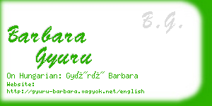 barbara gyuru business card